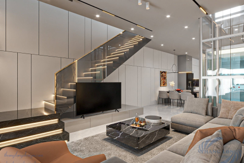 Thiết kế và thi công nội thất nhà phố Nguyễn Văn Cừ - Long Biên - HN